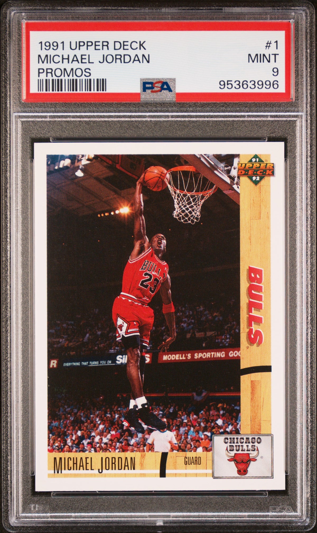 1991 UPPER DECK PROMOS MICHAEL JORDAN #1 PROMOS PSA 9