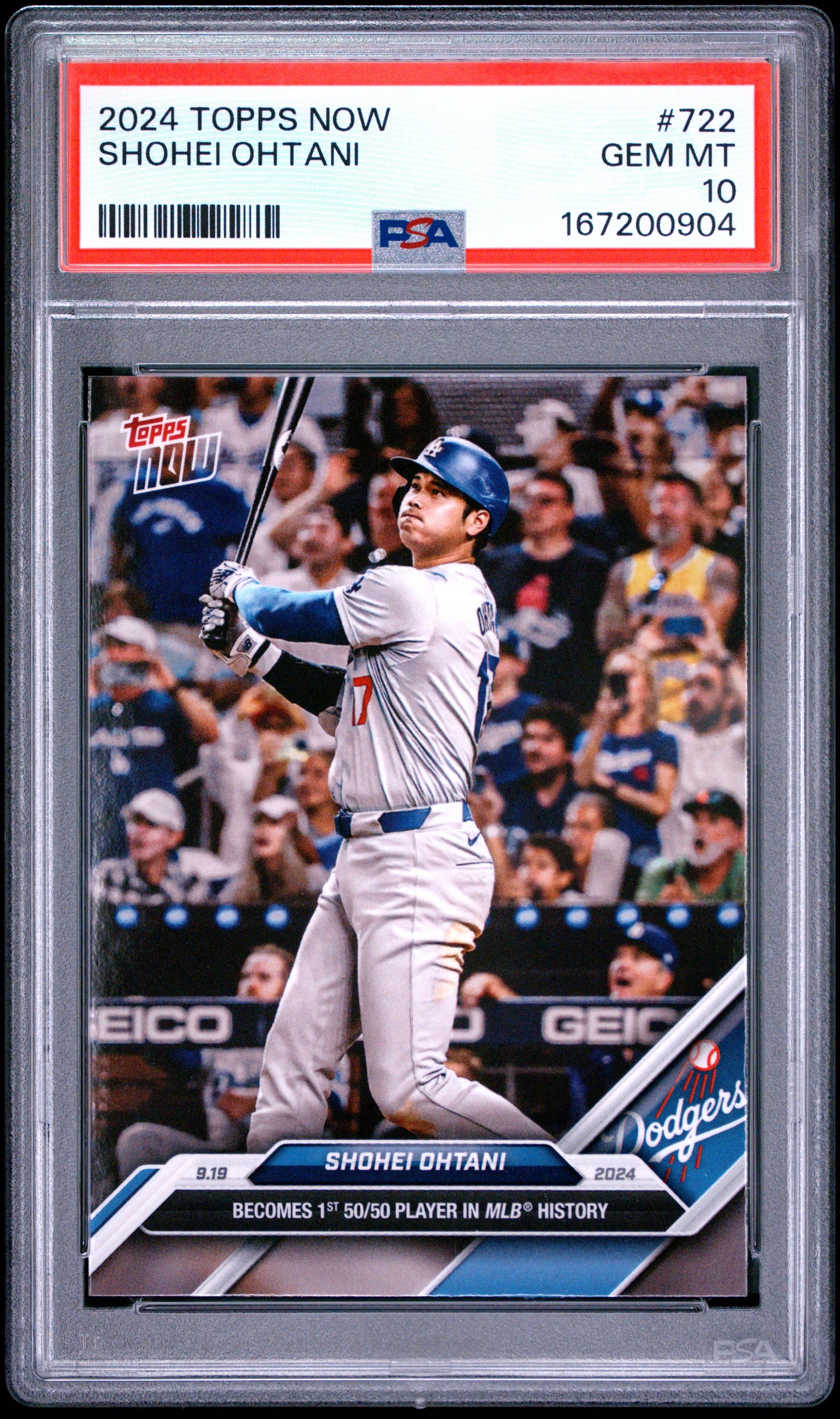 2024 TOPPS NOW SHOHEI OHTANI #722 PSA 10