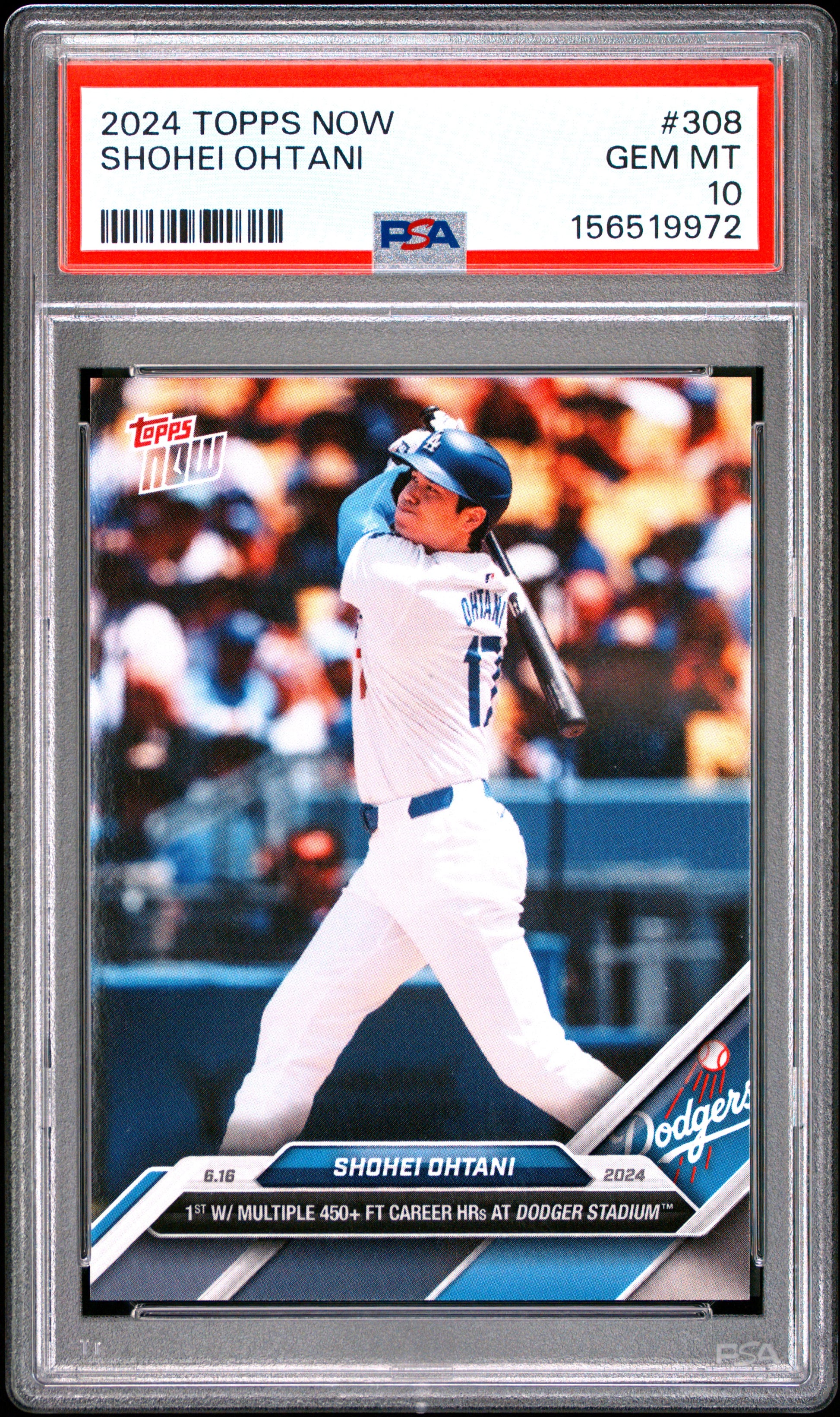 2024 TOPPS NOW SHOHEI OHTANI #308 PSA 10