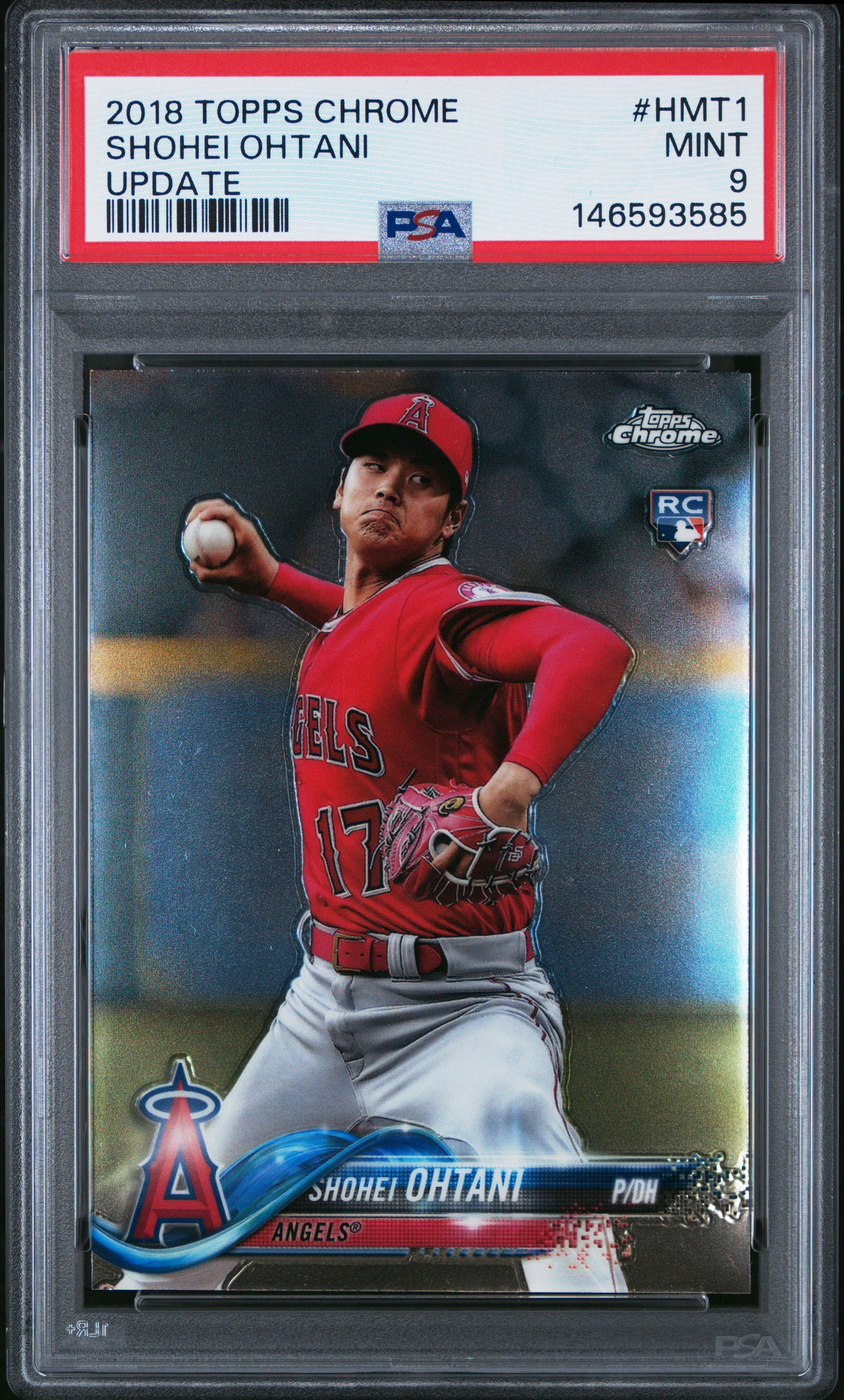 2018 TOPPS CHROME UPDATE SHOHEI OHTANI #HMT1 UPDATE PSA 9
