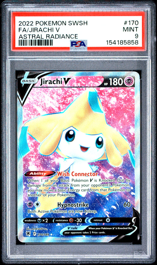 2022 POKEMON SWORD & SHIELD ASTRAL RADIANCE FA/JIRACHI V #170 ASTRAL RADIANCE PSA 9