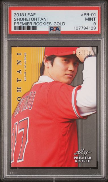 2018 Leaf Shohei Ohtani Premier Rookies Gold PSA Set