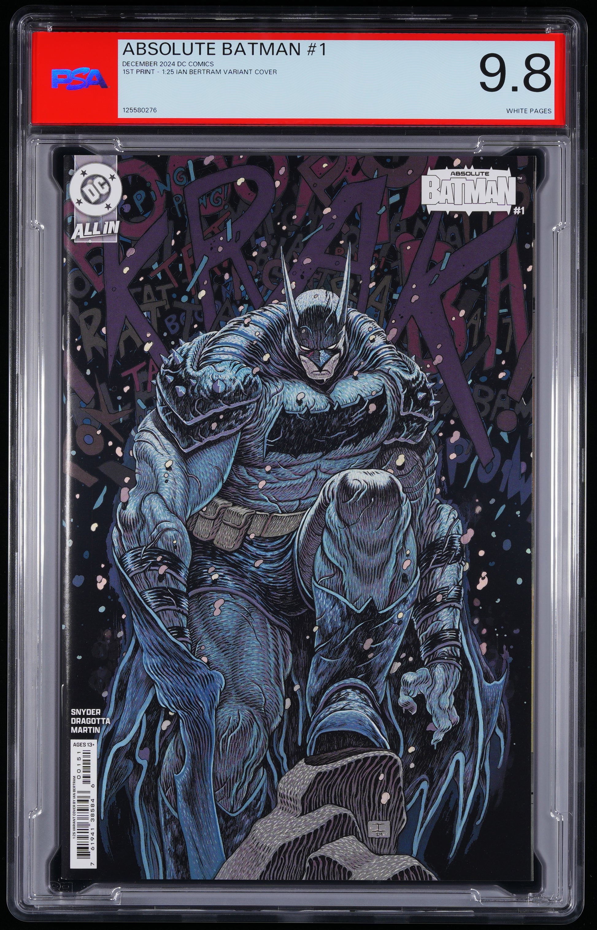 DC Comics Absolute Batman #1 1 1:25 IAN BERTRAM VARIANT COVER