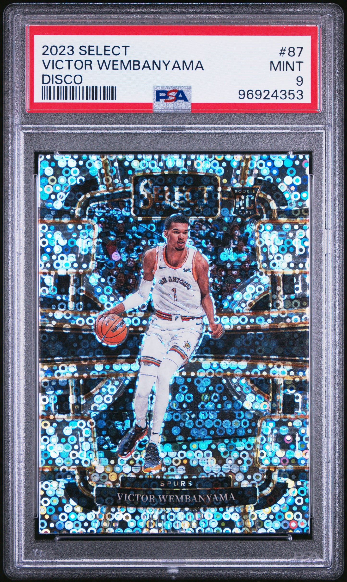 2023 PANINI SELECT VICTOR WEMBANYAMA #87 DISCO PSA 9