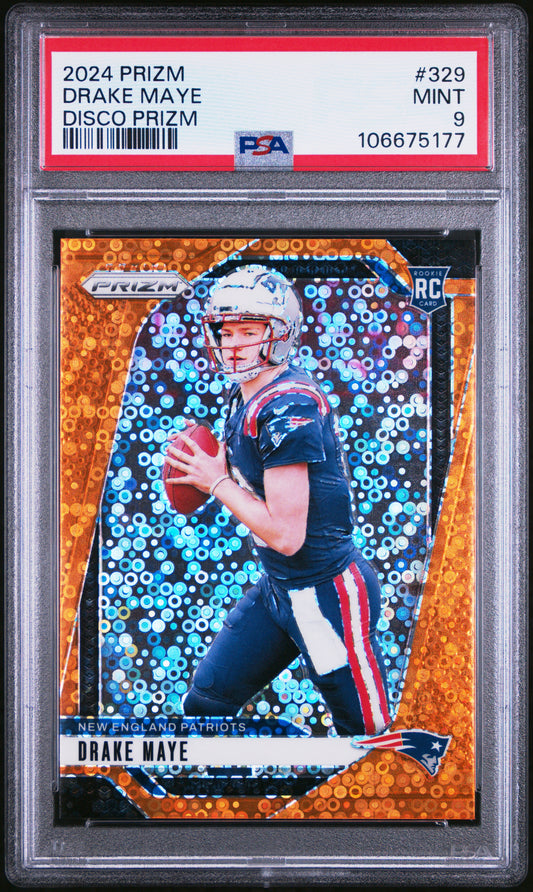 2024 PANINI PRIZM DRAKE MAYE #329 DISCO PRIZM PSA 9