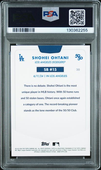 2024 TOPPS 50/50 SHOHEI OHTANI SHOHEI OHTANI #30 PSA 10