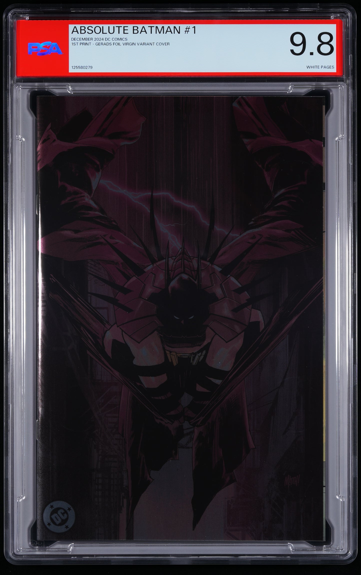 DC Comics Absolute Batman #1 1 VIRGIN FOIL MITCH GERADS VARIANT COVER