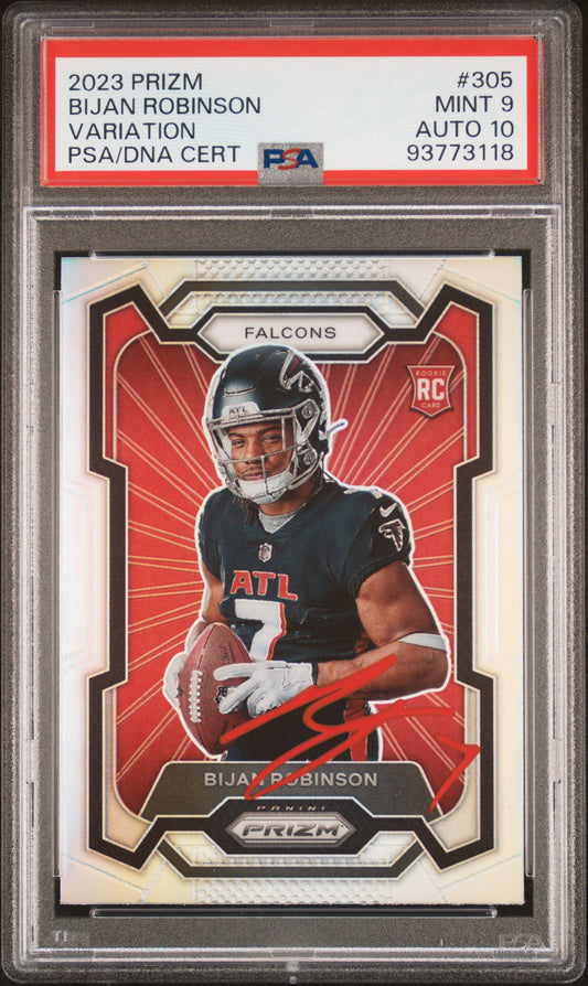 2023 PANINI PRIZM BIJAN ROBINSON #305 VARIATION PSA 9