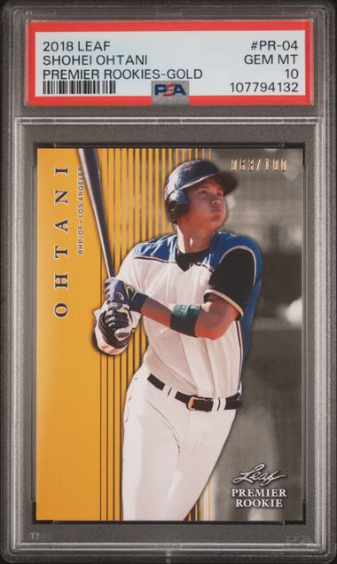 2018 Leaf Shohei Ohtani Premier Rookies Gold PSA Set