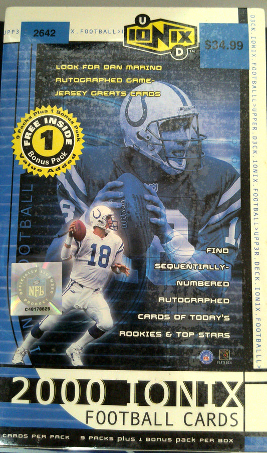 2000 Upper Deck Ionix Football Box