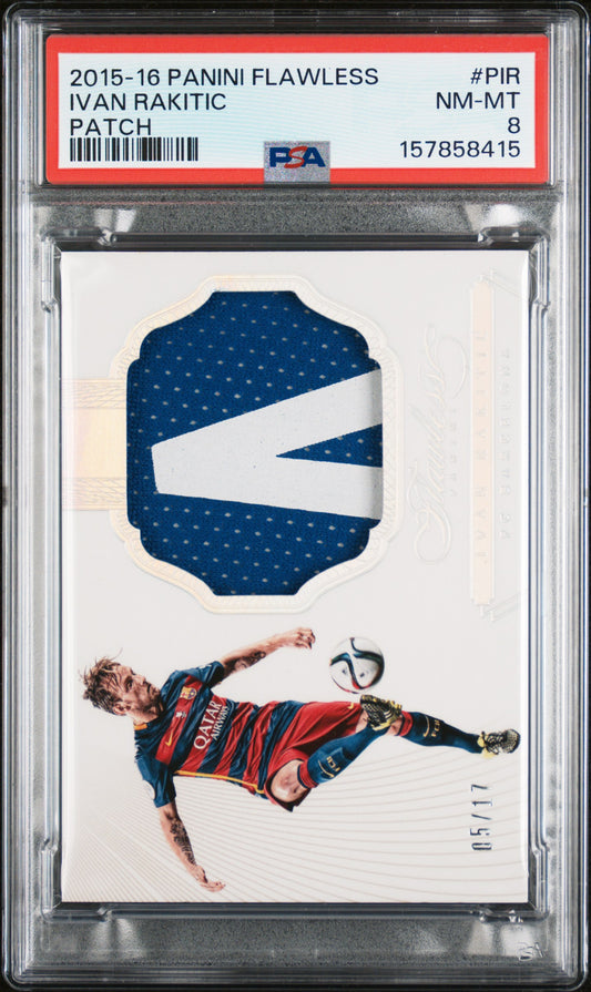 2015 PANINI FLAWLESS PATCHES IVAN RAKITIC #PIR PSA 8