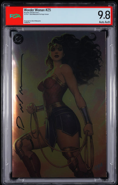 DC Comics Wonder Woman #25 2025 1 Foil Virgin David Nakayama Variant PSA 9.8