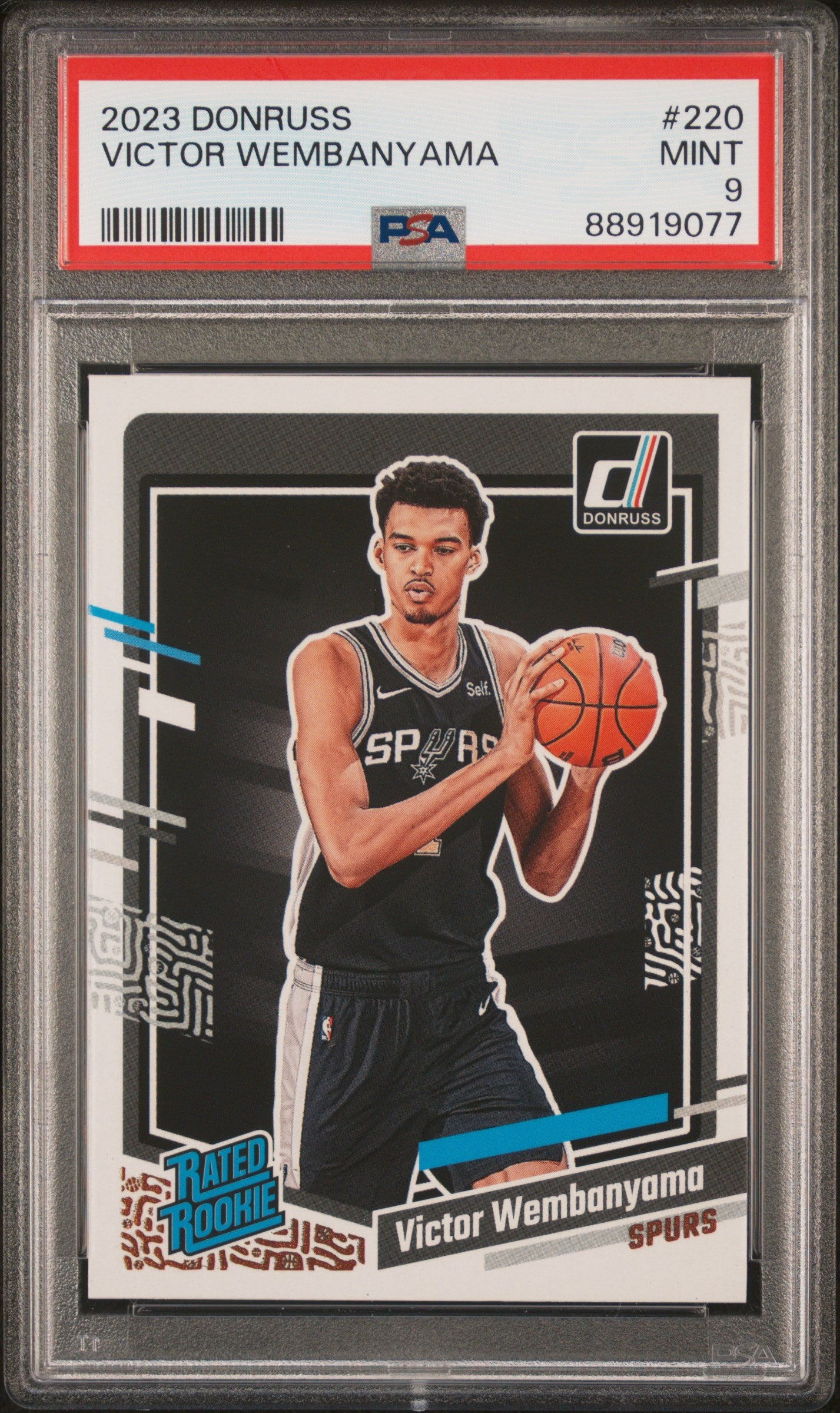 2023 PANINI DONRUSS VICTOR WEMBANYAMA #220 PSA 9