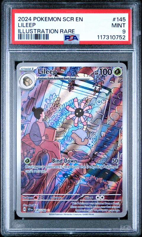 2024 POKEMON SCR EN-STELLAR CROWN LILEEP #145 PSA 9 - Image 2