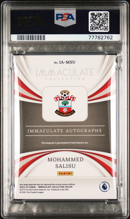 2022 PANINI IMMACULATE COLLECTION IMMACULATE AUTOGRAPHS MOHAMMED SALISU #IAMSU IMMCL.AUTO-SAPPHIRE PSA 6
