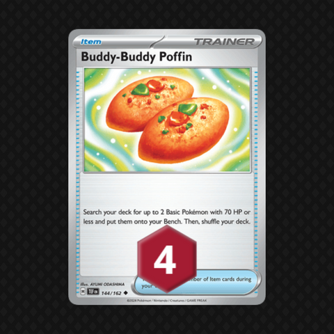 Set of 4 nonfoil Temporal Forces Buddy-Buddy Poffin cards