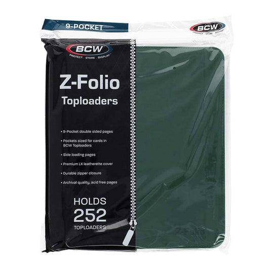 Z-Folio 9-Pocket LX Album - Toploaders - Green