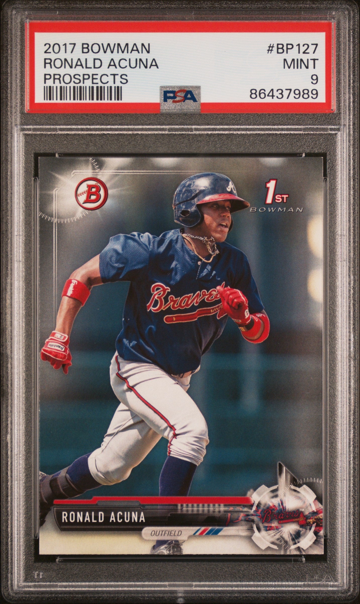 2017 BOWMAN PROSPECTS RONALD ACUNA #BP127 PROSPECTS PSA 9
