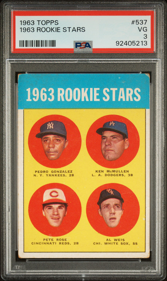 1963 TOPPS 1963 ROOKIE STARS #537 PSA 3