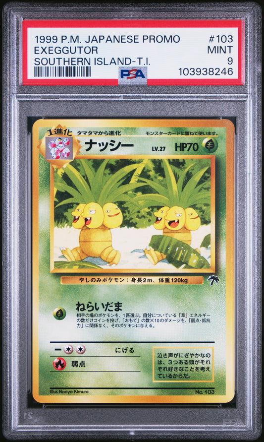 1999 POKEMON JAPANESE PROMO SOUTHERN ISLANDS EXEGGUTOR #103 SOUTHERN ISLAND-T.I. PSA 9
