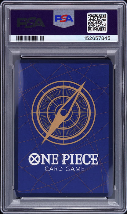 2023 ONE PIECE JAPANESE OP05-AWAKENING OF THE NEW ERA MONKEY D. LUFFY #012 1ST ANNIVERSARY-SIGNATURE PSA 10