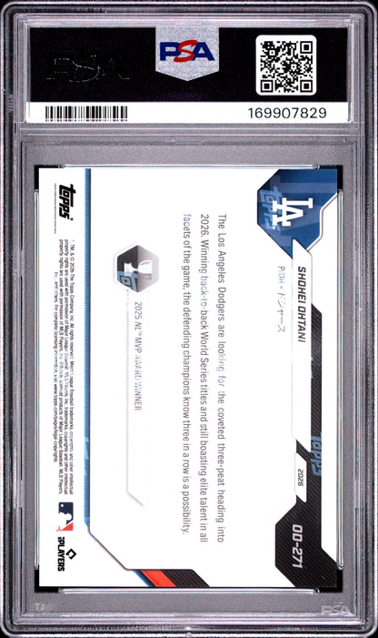 2026 TOPPS NOW ROAD TO OPENING DAY SHOHEI OHTANI #OD-271 ROAD/OPEN DAY-JAPAN EDITION PSA 10