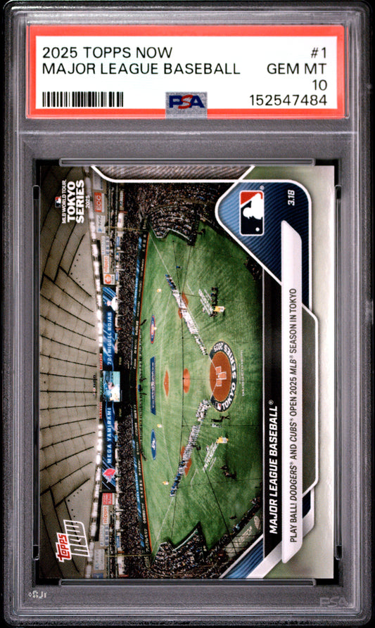 2025 TOPPS NOW MAJOR LEAGUE BASEBALL #1 PSA 10