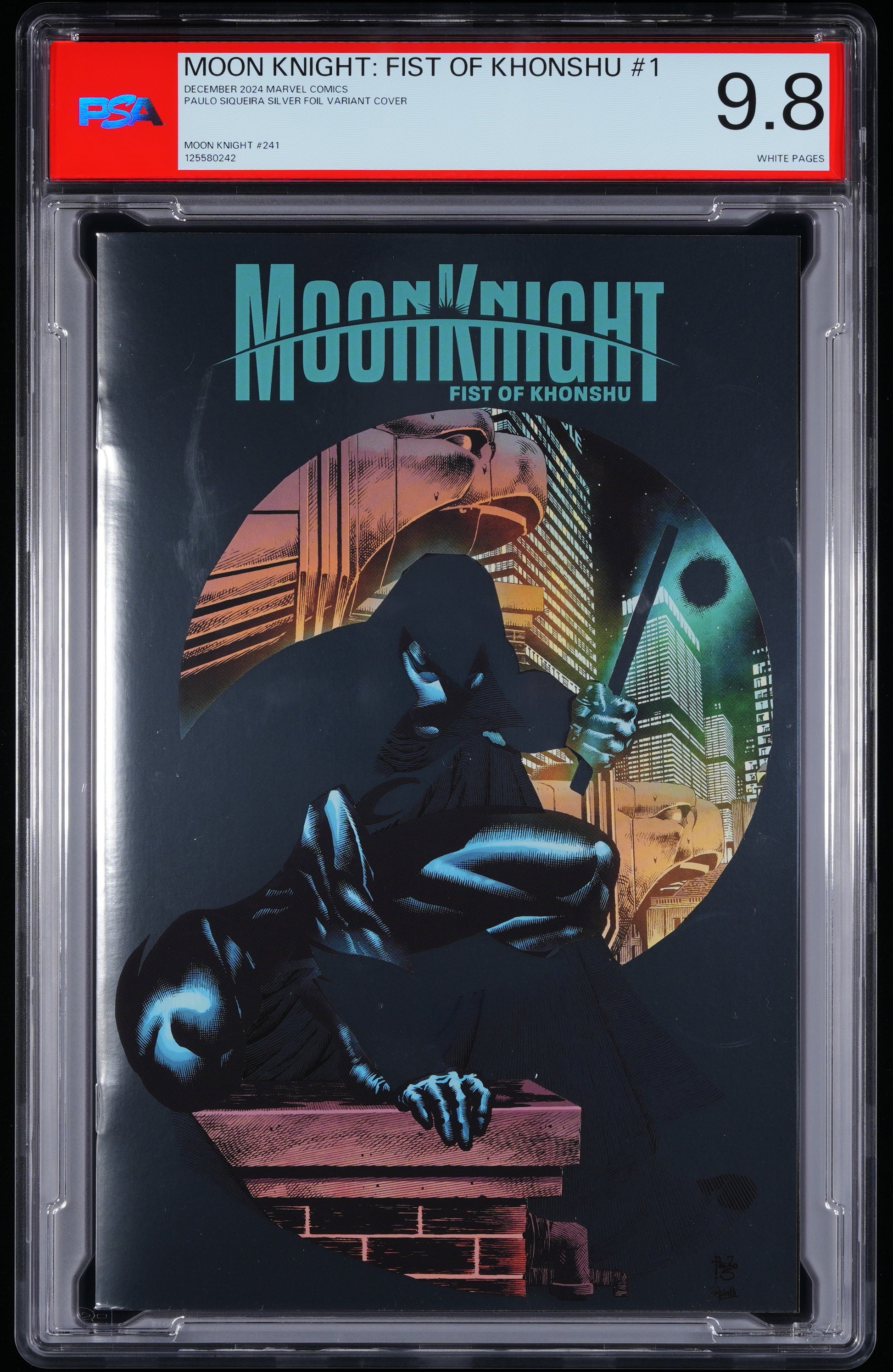 Marvel Comics Moon Knight: Fist of Khonshu #1 NONE SILVER FOIL PAULO SIQUEIRA VARIANT COVER