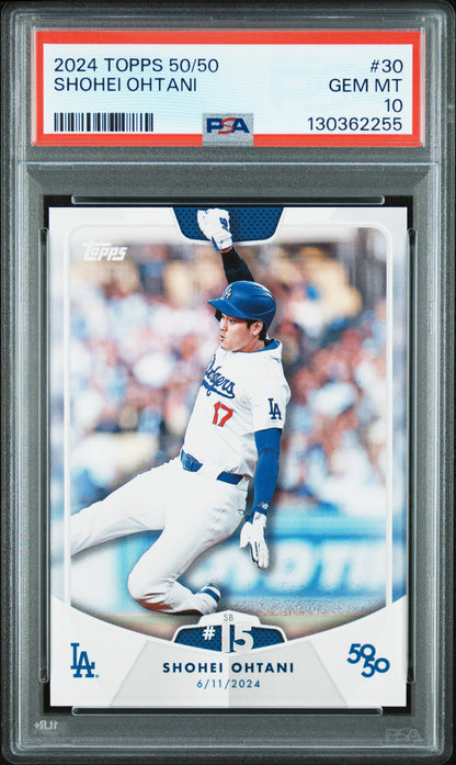 2024 TOPPS 50/50 SHOHEI OHTANI SHOHEI OHTANI #30 PSA 10