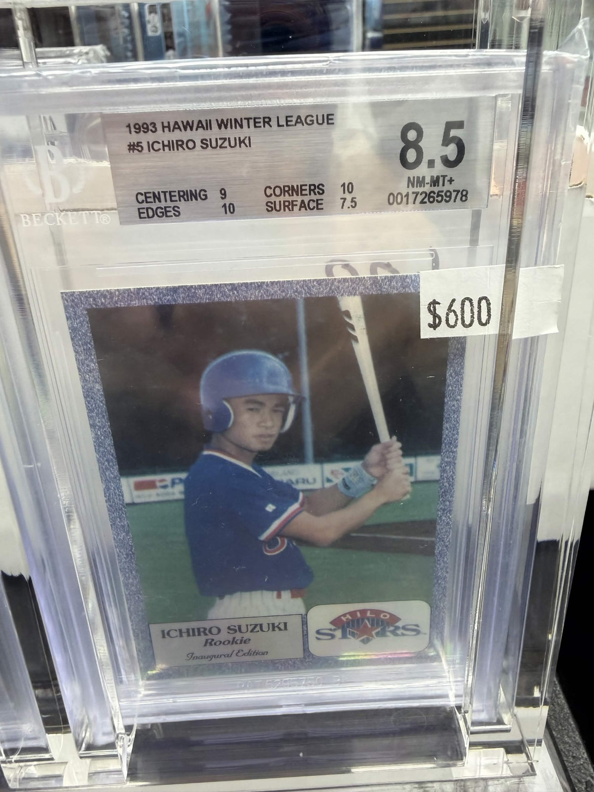1993 Hawaii Winter League #5 Ichiro Suzuki BGS 8.5 certificate 0017265978