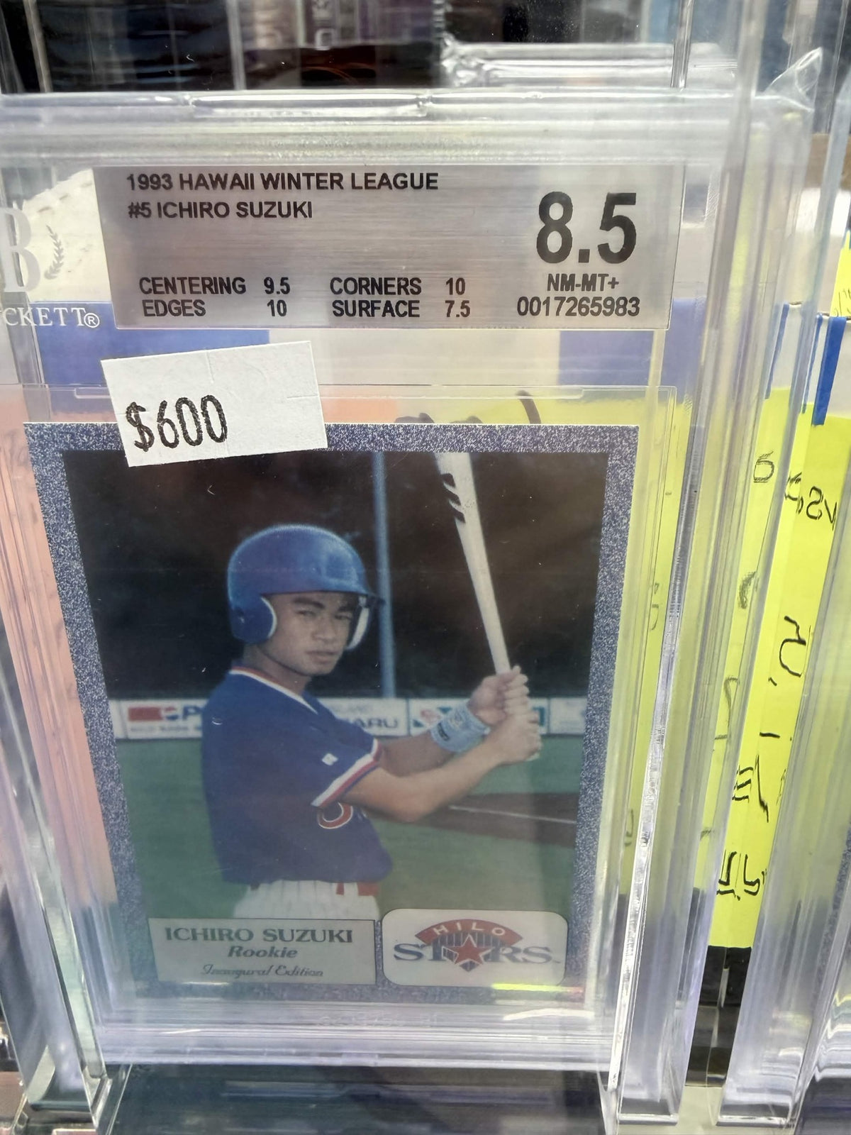 1993 Hawaii Winter League #5 Ichiro Suzuki BGS 8.5 certificate 0017265983