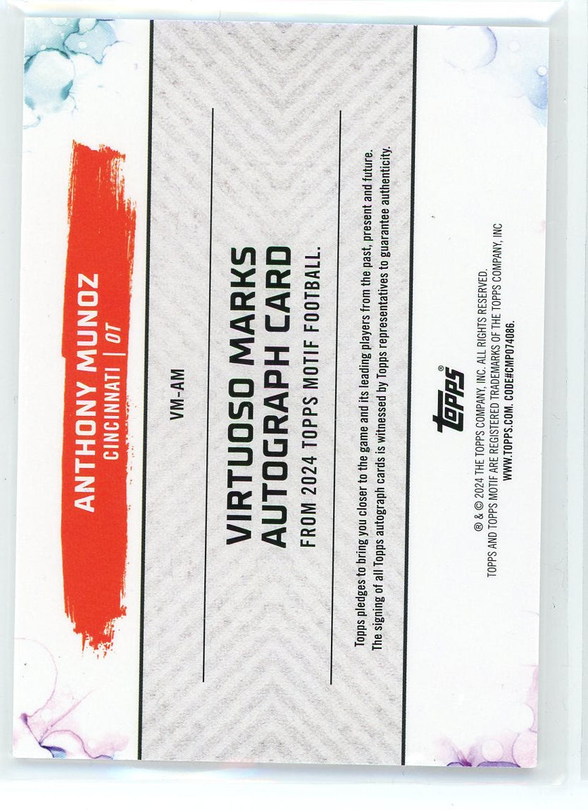 2024 Topps Motif #VM-AM Anthony Munoz Virtuoso Marks Autograph /5