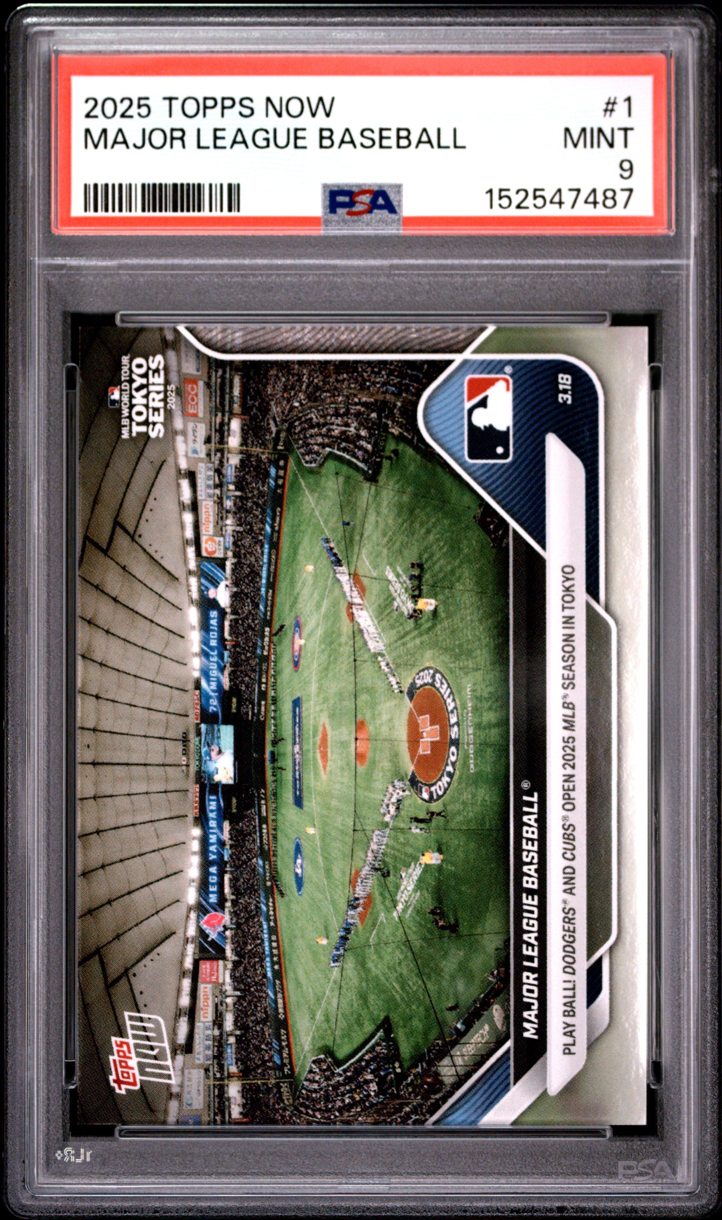 2025 TOPPS NOW MAJOR LEAGUE BASEBALL #1 PSA 9