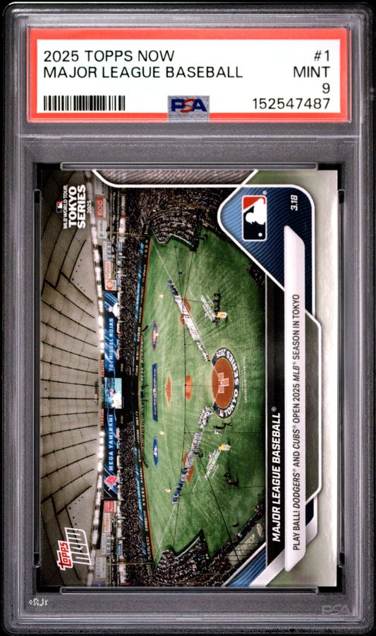 2025 TOPPS NOW MAJOR LEAGUE BASEBALL #1 PSA 9