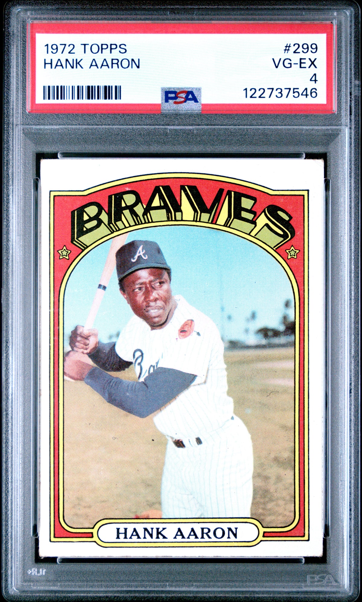 1972 TOPPS HANK AARON #299 LOST ABYSS PSA 4