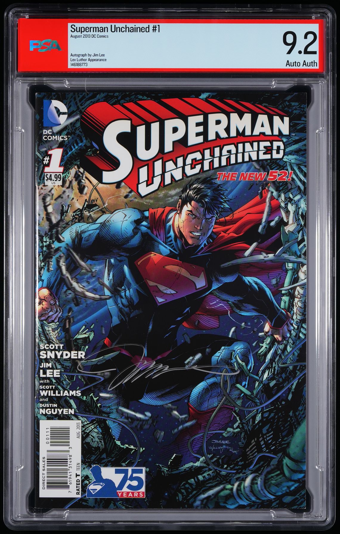DC Comics Superman Unchained #1 2013 PSA 9.2