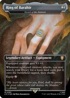 Magic: The Gathering,Commander: The Lord of the Rings: Tales of Middle-earth,Ring of Barahir - Sword of the Animist (Borderless) (Surge Foil) - 385,Foil,Mythic,Near Mint