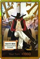 One Piece Card Game,The Azure Sea's Seven,DON!! Card (Dracule Mihawk) (Gold),Foil,DON!!,Near Mint