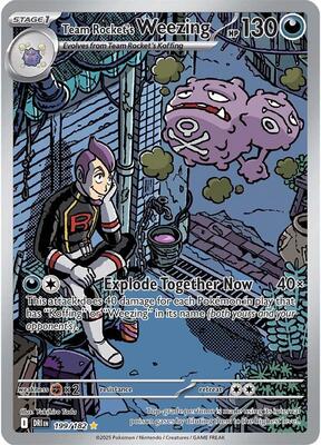 Pokemon,SV10: Destined Rivals,Team Rocket's Weezing - 199/182,Holofoil,Illustration Rare,Lightly Played