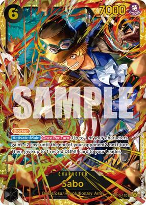 One Piece Card Game,Carrying On His Will,Sabo (120) - OP13-120,Foil,Secret Rare,Lightly Played
