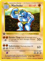 Pokemon,Base Set (Shadowless),Machoke - 034/102,1st Edition,Uncommon,Heavily Played