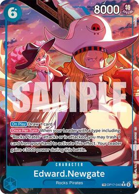 One Piece Card Game,The World's Strongest Warriors,Edward.Newgate (040) (TR) - OP17-040,Foil,Treasure Rare,Near Mint