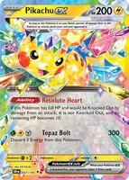 Pokemon,SV08: Surging Sparks,Pikachu ex - 057/191,Holofoil,Double Rare,Near Mint