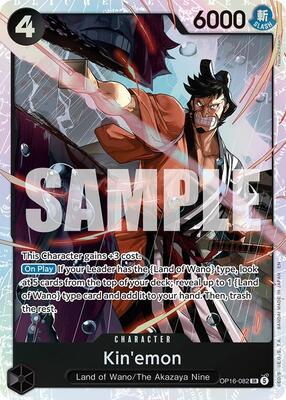 One Piece Card Game,The Time of Battle,Kin'emon - OP16-082,Foil,Super Rare,Near Mint