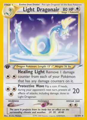 Pokemon,Neo Destiny,Light Dragonair - 022/105,Unlimited,Rare,Heavily Played