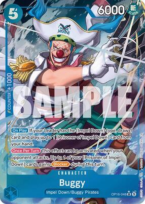 One Piece Card Game,The Time of Battle,Buggy (048) (Alternate Art) - OP16-048,Foil,Super Rare,Near Mint