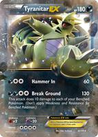 Pokémon,XY - Ancient Origins,Tyranitar EX - 42/98,Holofoil,Ultra Rare,Heavily Played