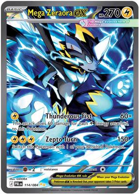 Pokemon,ME05: Pitch Black,Mega Zeraora ex - 114/084,Holofoil,Special Illustration Rare,Near Mint
