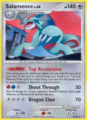 Pokemon,Arceus,Salamence - 8/99,Holofoil,Holo Rare,Moderately Played