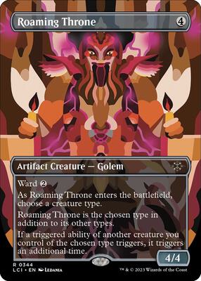 Magic: The Gathering,The Lost Caverns of Ixalan,Roaming Throne (Borderless) - 344,Normal,Rare,Near Mint